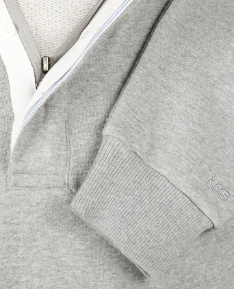 Sweatshirt Half-Zip | Medium Grey Melange
