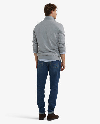 Sweatshirt Half-Zip | Medium Grey Melange