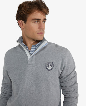 Sweatshirt Half-Zip | Medium Grey Melange
