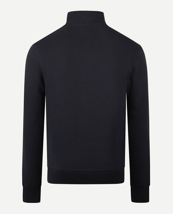 Sweatshirt Half-Zip Ribstructuur | Navy