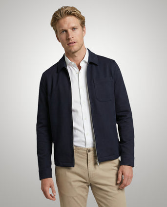 Piqué Jacket | Navy