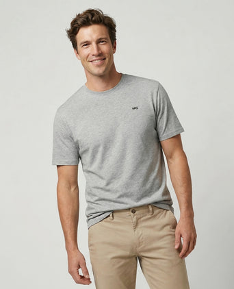 Essential MCG Embr T-Shirt | Medium Grey Melange