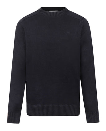 Cotton Crew Neck Sweater | Navy