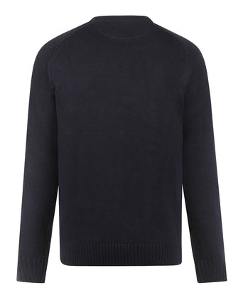 Cotton Crew Neck Sweater | Navy