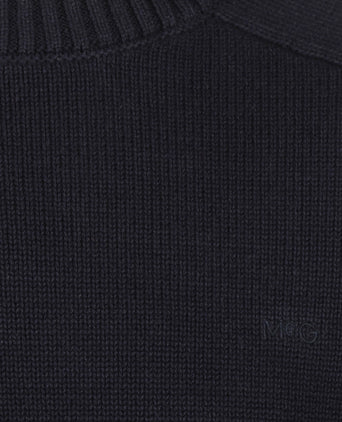 Cotton Crew Neck Sweater | Navy