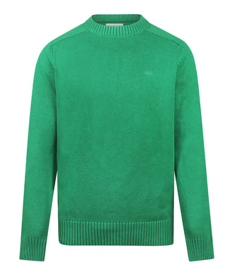 Cotton Crew Neck Sweater | Green Cotton Crew Neck Sweater | Green