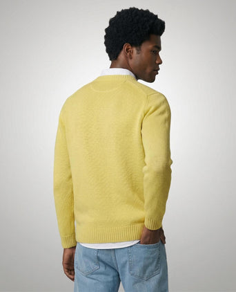 Trui Katoen Ronde Hals | Light Yellow