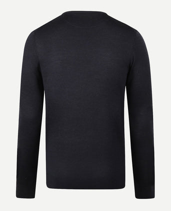 Trui Extra Fine Merino Ronde Hals | Navy