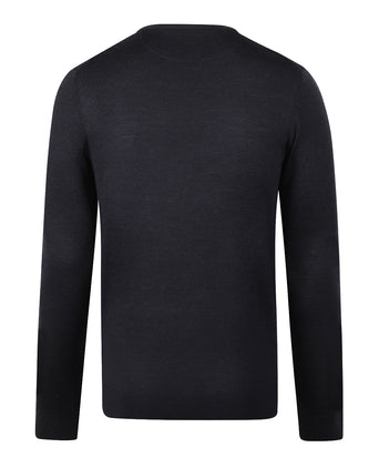 Extra Fine Merino Crew Neck Sweater | Navy