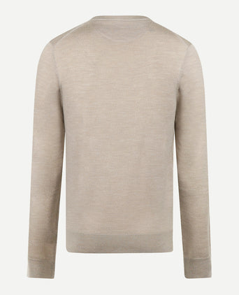 Trui Extra Fine Merino Ronde Hals | Sand
