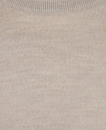 Extra Fine Merino Crew Neck Sweater | Sand