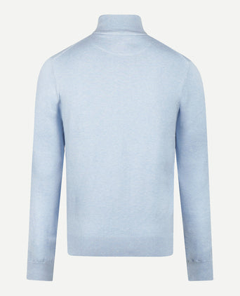 Trui Half-Zip Katoen Cashmere | Light Blue