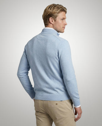 Trui Half-Zip Katoen Cashmere | Light Blue