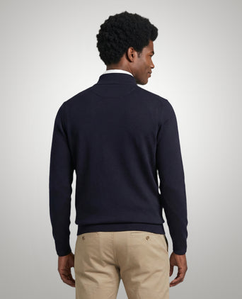 Half-Zip Sweater Cotton Cashmere | Navy
