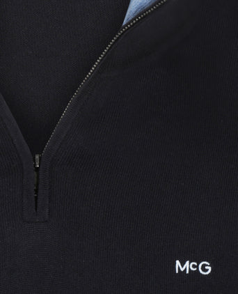 Trui Half-Zip Katoen Cashmere | Navy