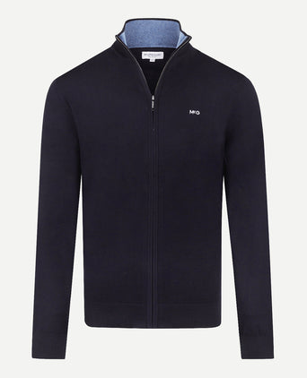 Zip cardigan Cotton Cashmere | Navy