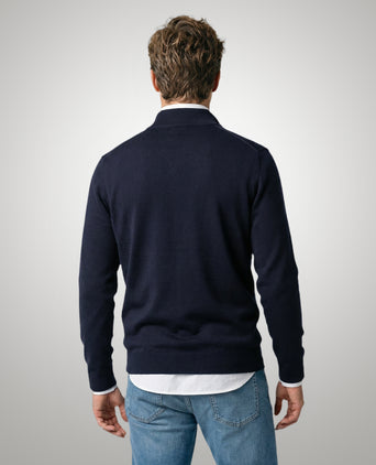 Ritsvest Katoen Cashmere | Navy