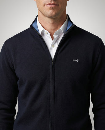 Ritsvest Katoen Cashmere | Navy