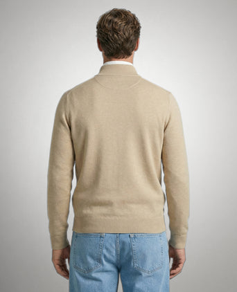 Ritsvest Katoen Cashmere | Sand