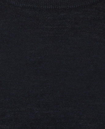 T-shirt Extra Fine Merino Ronde Hals | Navy