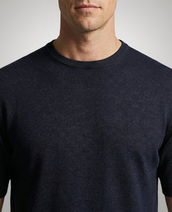 T-shirt Extra Fine Merino Round Neck | Navy