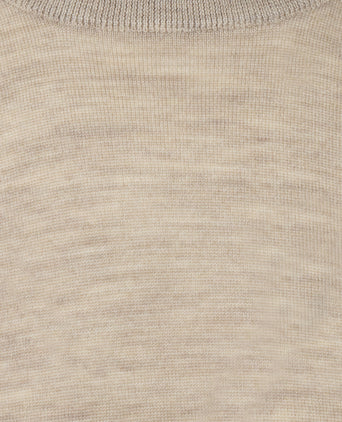 Extra Fine Merino Crew Neck T-Shirt | Sand