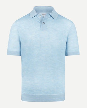 Polo Shirt Merino | Light Blue