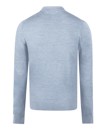 Polo Sweater Merino Wool | Light Blue
