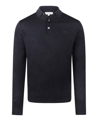 Polo Sweater Merino Wool | Navy