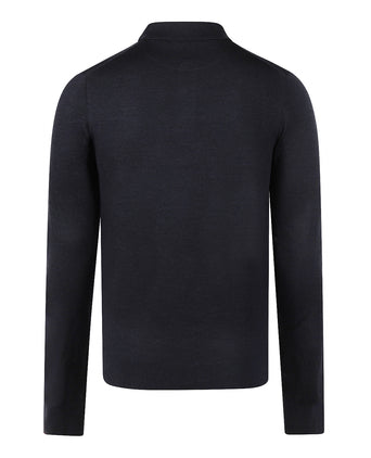 Polo Sweater Merino Wool | Navy
