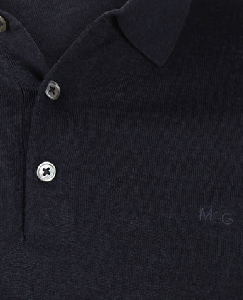 Polo Sweater Merino Wool | Navy