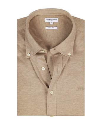 Stretch Piqué Shirt | Sand