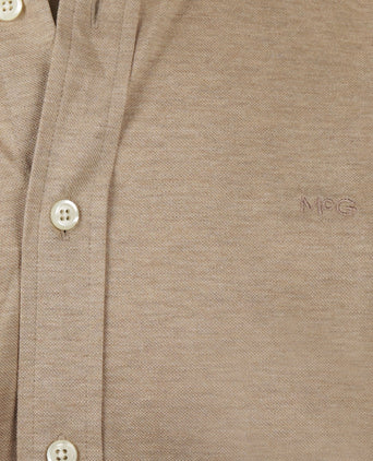 Stretch Piqué Shirt | Sand