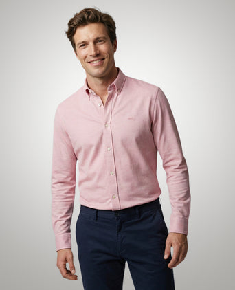Overhemd Stretch Piqué | Light Pink