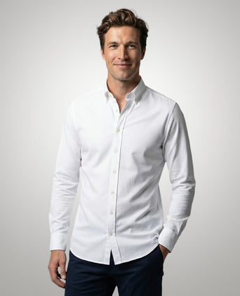 Overhemd Stretch Piqué | White