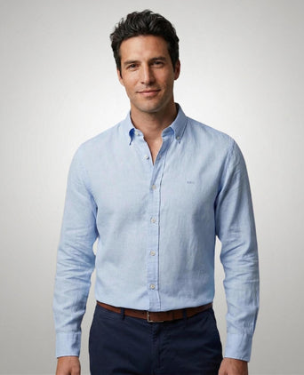 Overhemd Katoen Linnen | Light Blue
