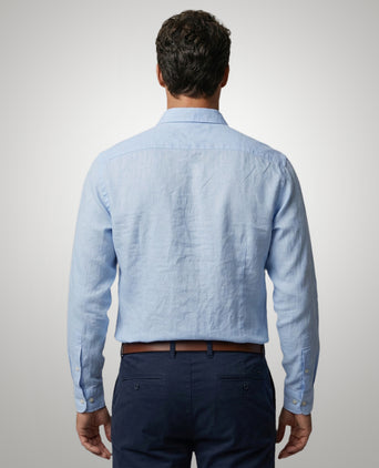 Overhemd Katoen Linnen | Light Blue