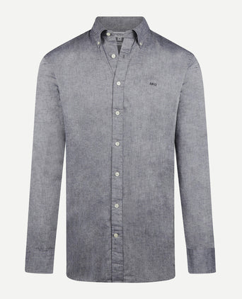 Overhemd Katoen Linnen | Navy