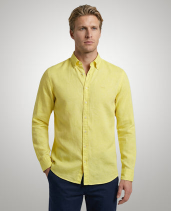 Overhemd Katoen Linnen | Light Yellow