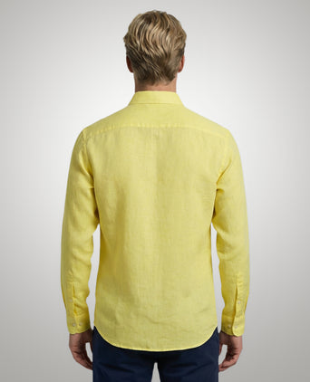 Overhemd Katoen Linnen | Light Yellow