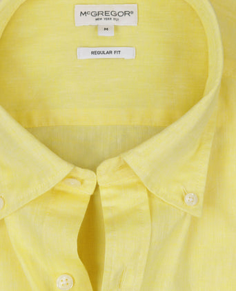 Overhemd Katoen Linnen | Light Yellow