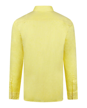 Overhemd Katoen Linnen | Light Yellow
