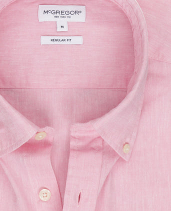 Overhemd Katoen Linnen | Pink
