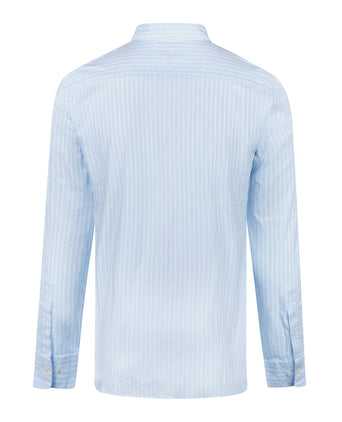 Overhemd Katoen Linnen Streep | Light Blue