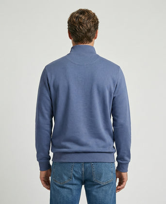 Zip Thru Sweat Cardigan | Vintage Blue