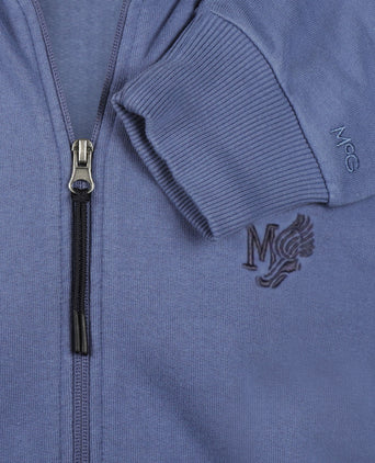 Zip Thru Sweat Cardigan | Vintage Blue