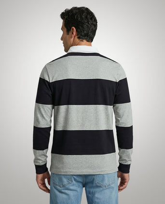 Rugbytrui Streep | Medium Grey Melange
