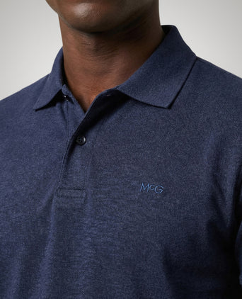 Jersey Polo Mélange | Medium Blue
