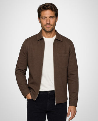 Pique Jacket | Chocolate Brown