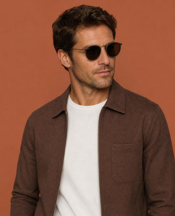 Pique Jacket | Chocolate Brown